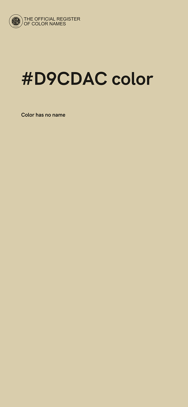 #D9CDAC color image