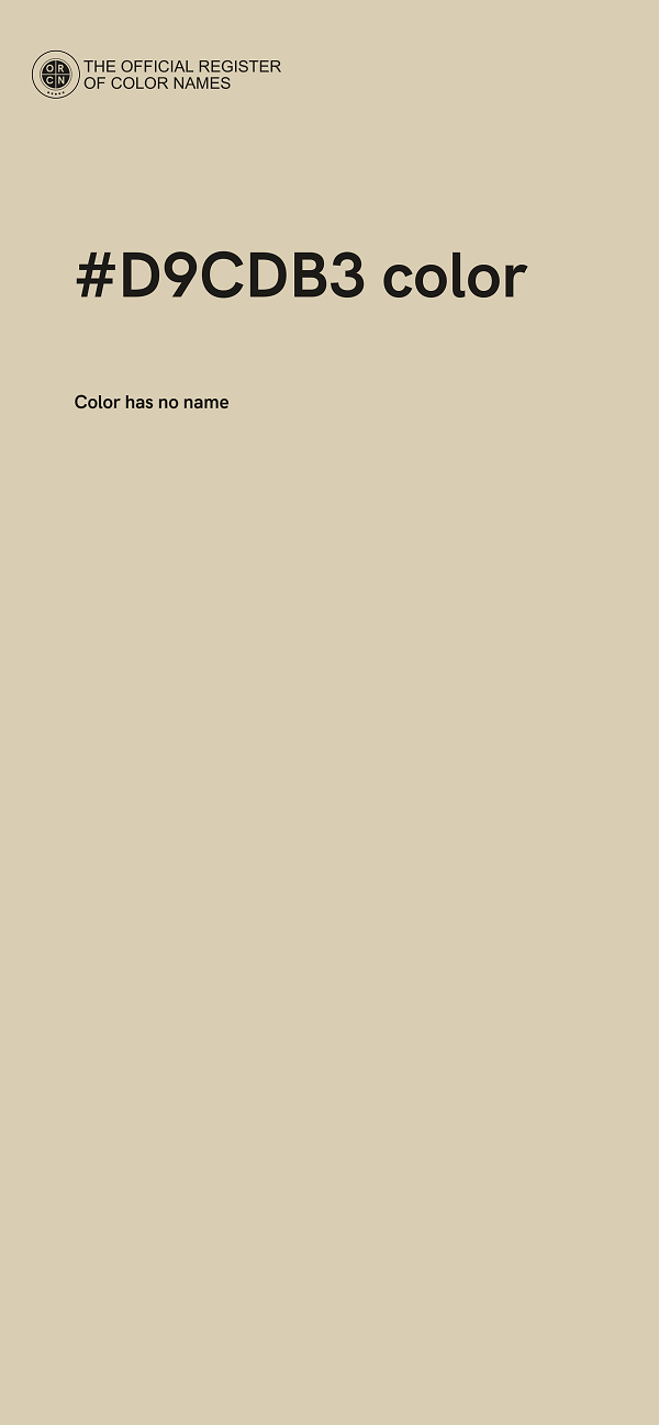 #D9CDB3 color image
