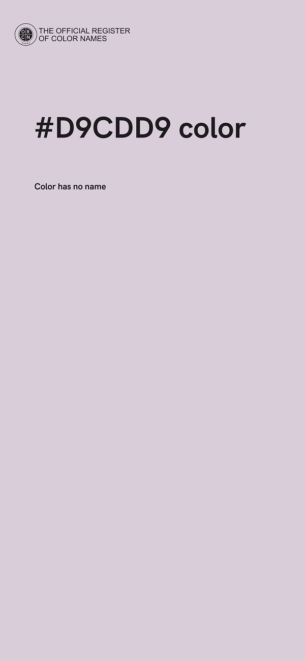 #D9CDD9 color image