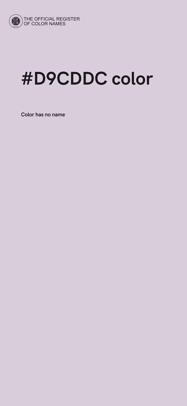 #D9CDDC color image