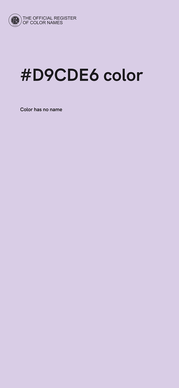 #D9CDE6 color image