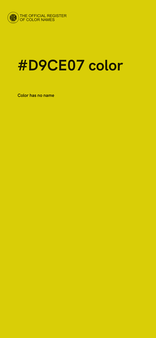 #D9CE07 color image
