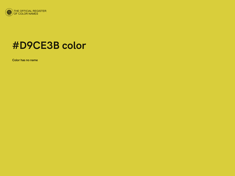 #D9CE3B color image