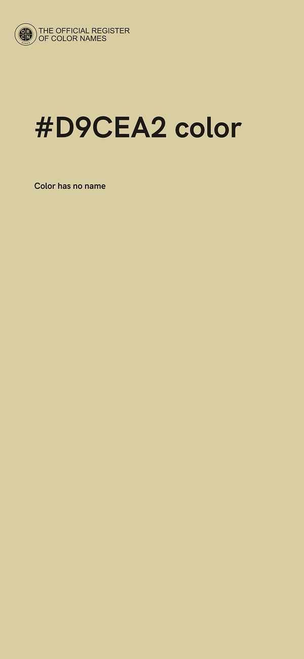 #D9CEA2 color image