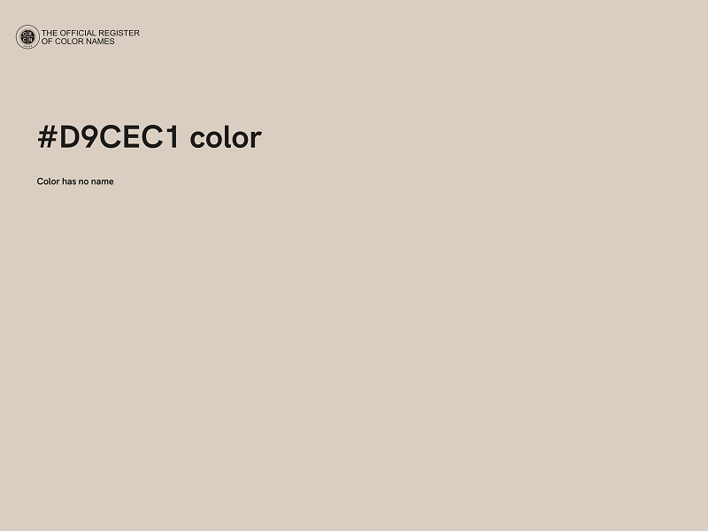 #D9CEC1 color image