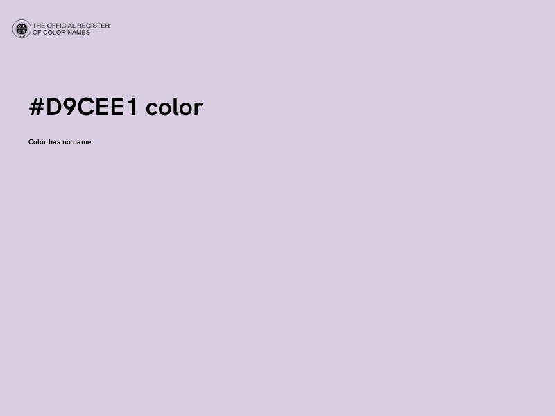 #D9CEE1 color image