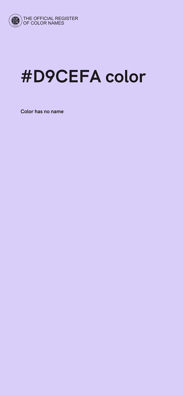 #D9CEFA color image