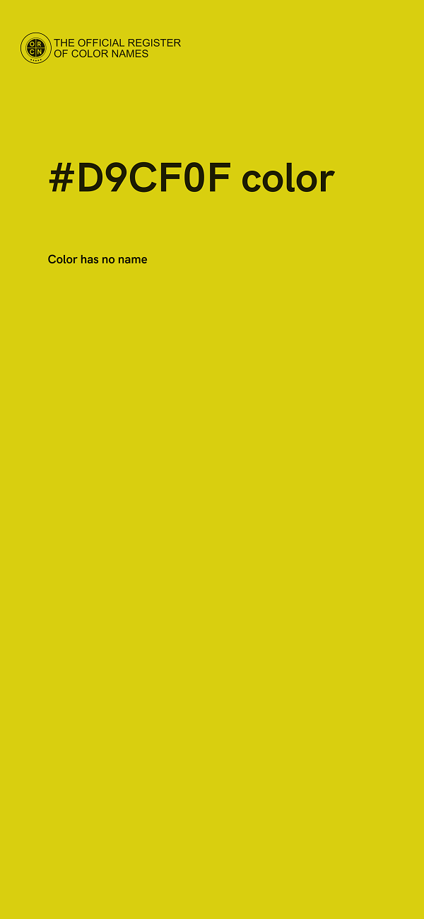 #D9CF0F color image
