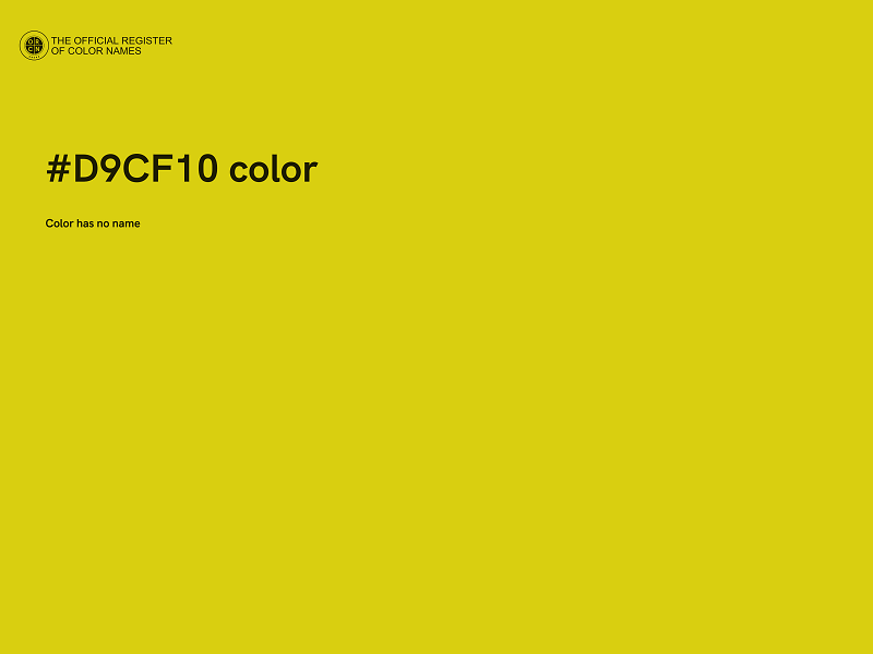 #D9CF10 color image