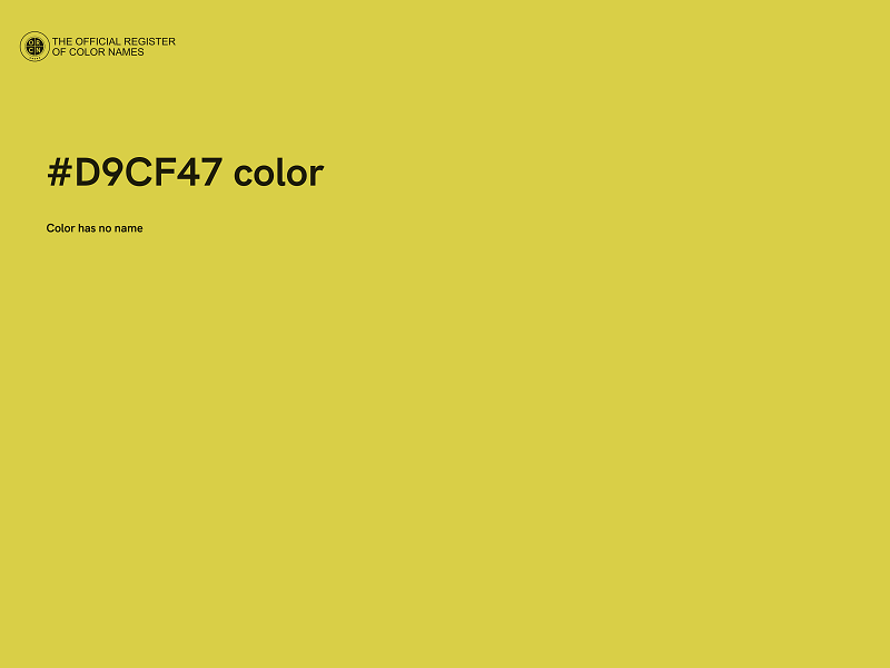 #D9CF47 color image