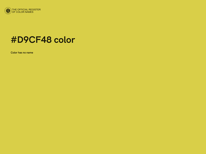 #D9CF48 color image