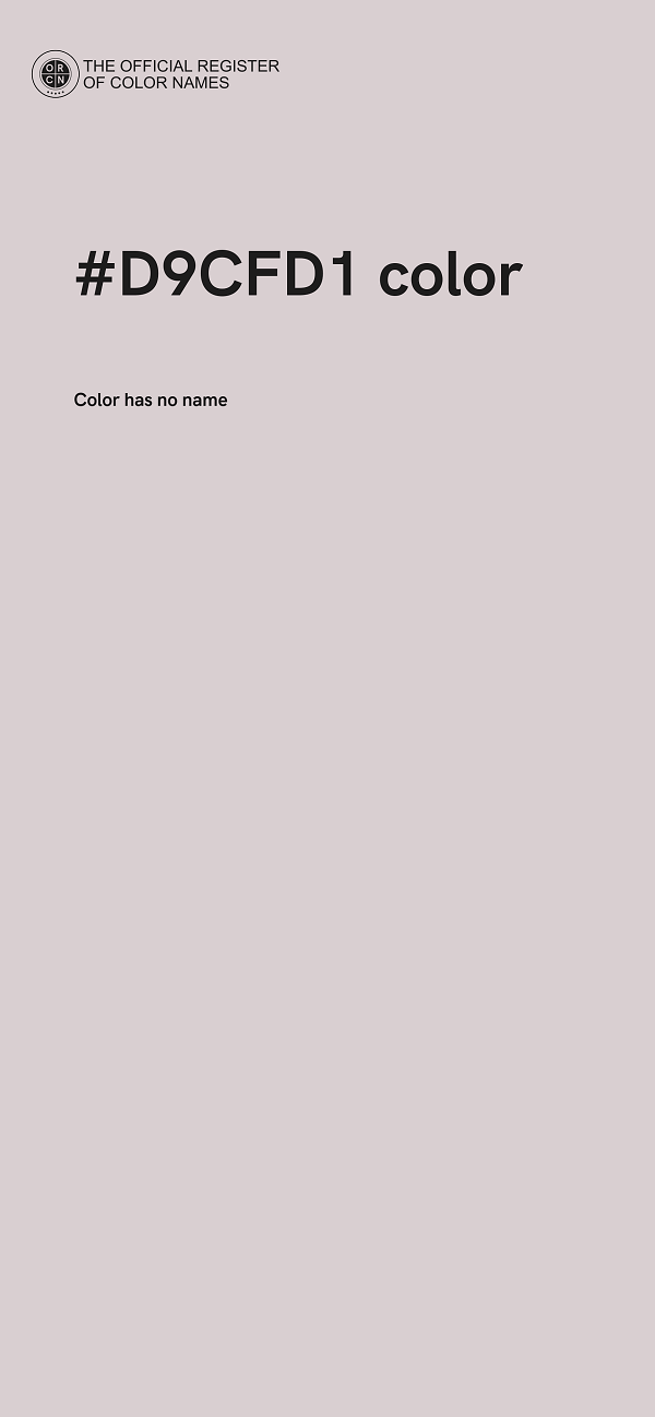 #D9CFD1 color image