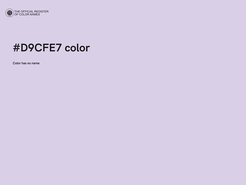 #D9CFE7 color image