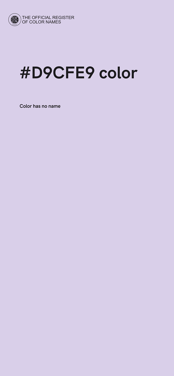 #D9CFE9 color image