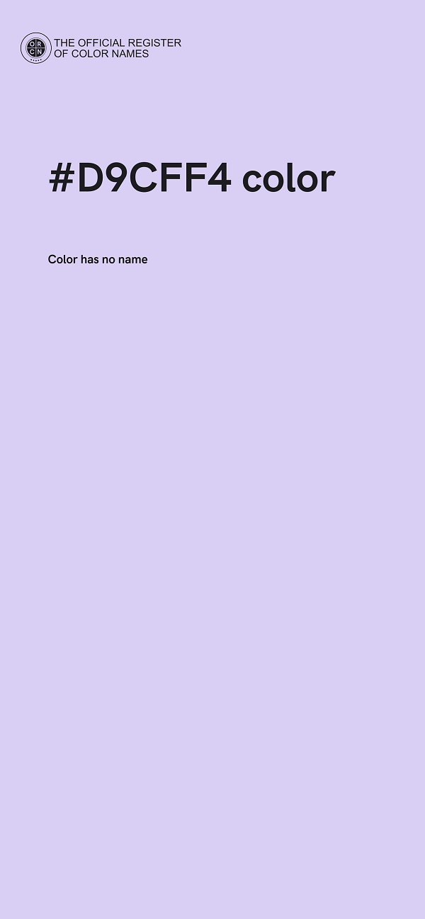 #D9CFF4 color image