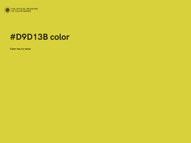 #D9D13B color image