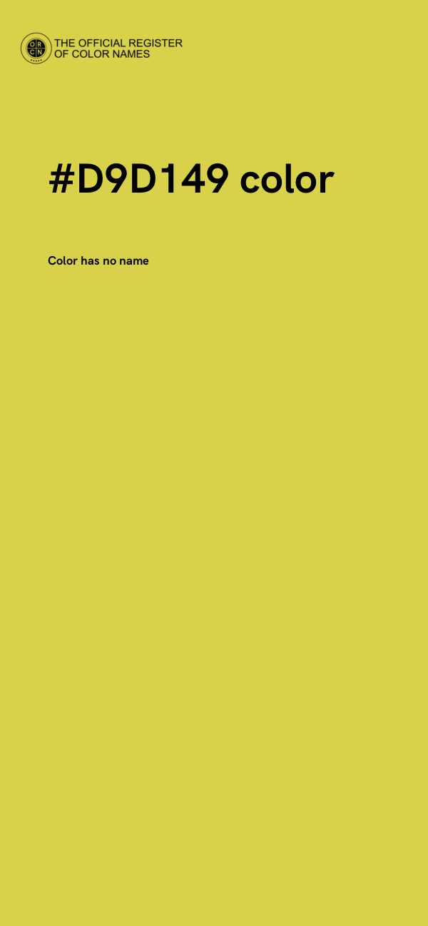#D9D149 color image
