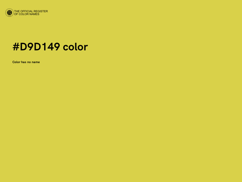 #D9D149 color image