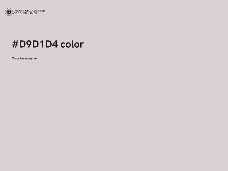 #D9D1D4 color image