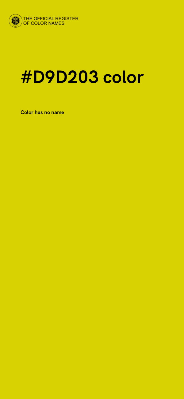 #D9D203 color image