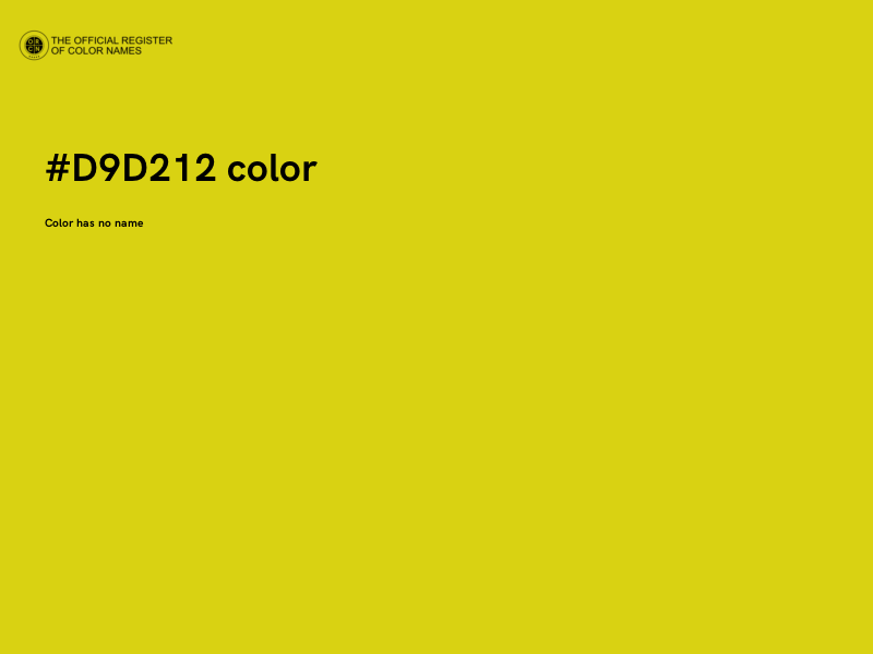 #D9D212 color image