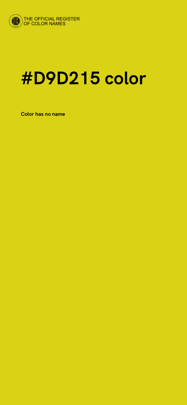 #D9D215 color image