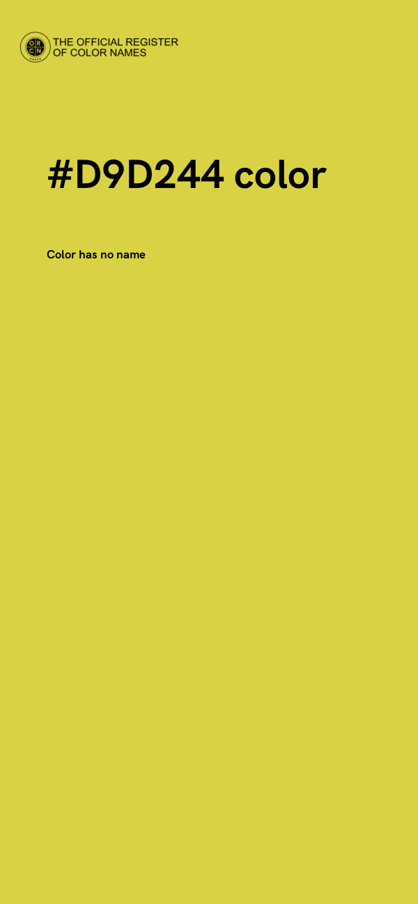 #D9D244 color image