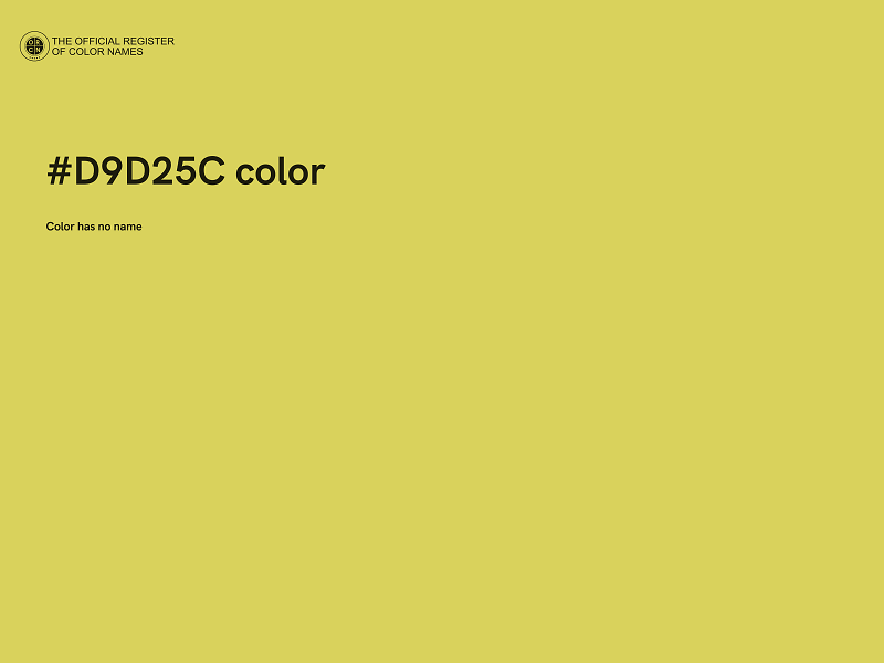 #D9D25C color image