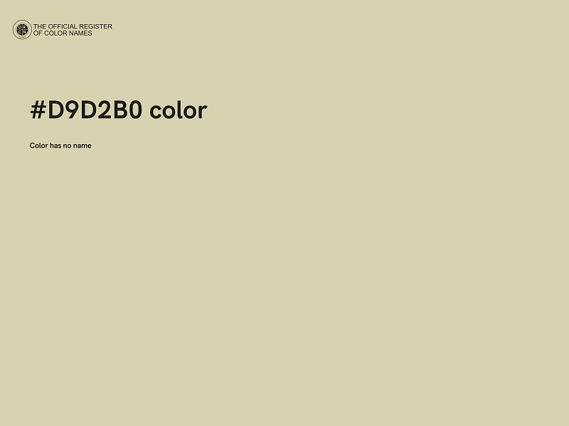 #D9D2B0 color image