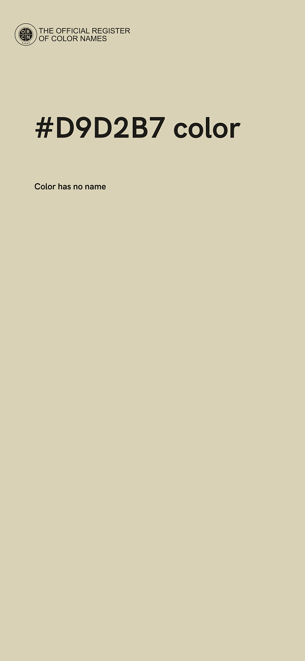#D9D2B7 color image