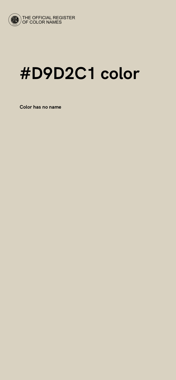 #D9D2C1 color image