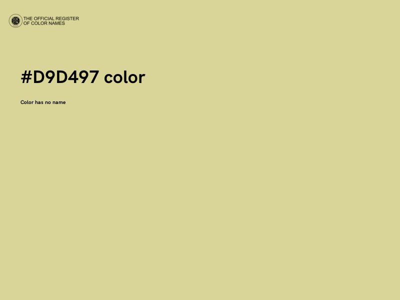 #D9D497 color image