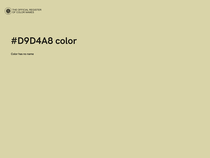 #D9D4A8 color image