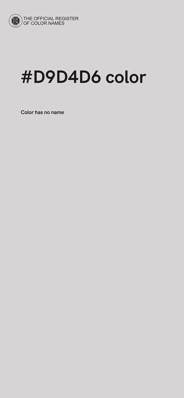 #D9D4D6 color image