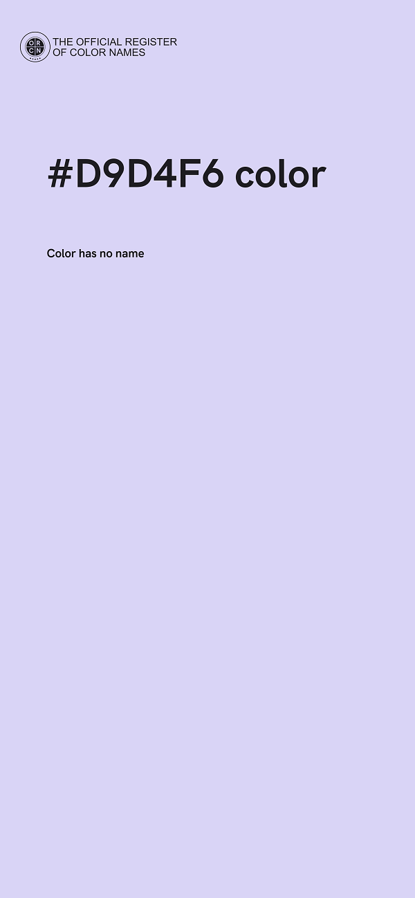 #D9D4F6 color image