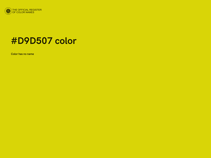 #D9D507 color image