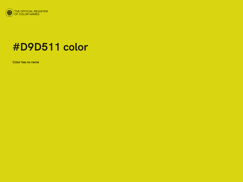 #D9D511 color image