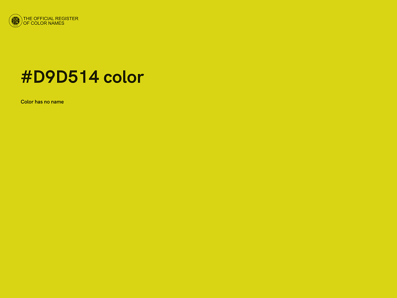 #D9D514 color image