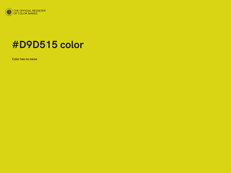 #D9D515 color image