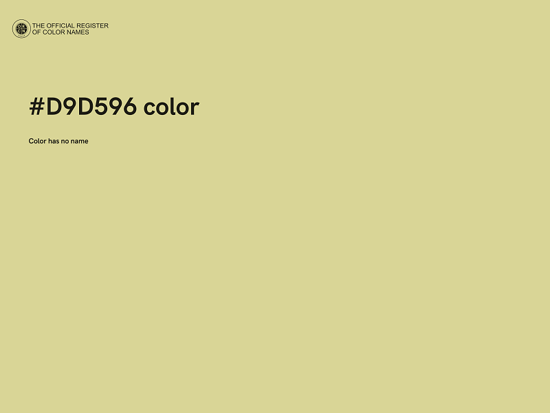 #D9D596 color image