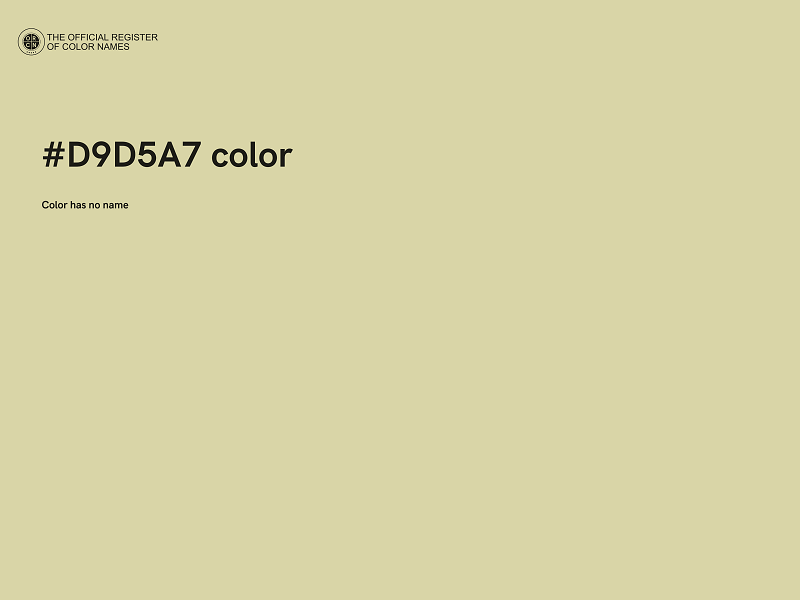 #D9D5A7 color image