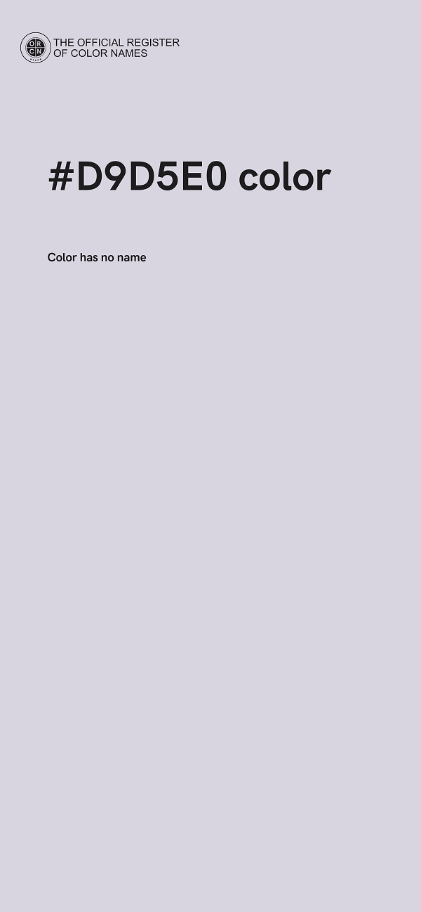 #D9D5E0 color image
