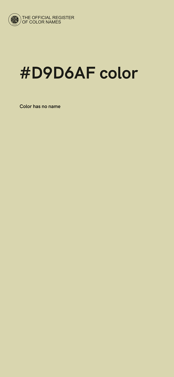#D9D6AF color image