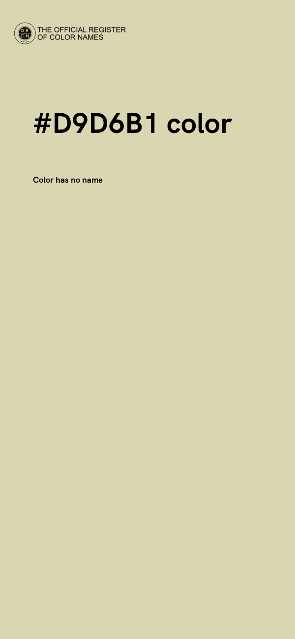 #D9D6B1 color image