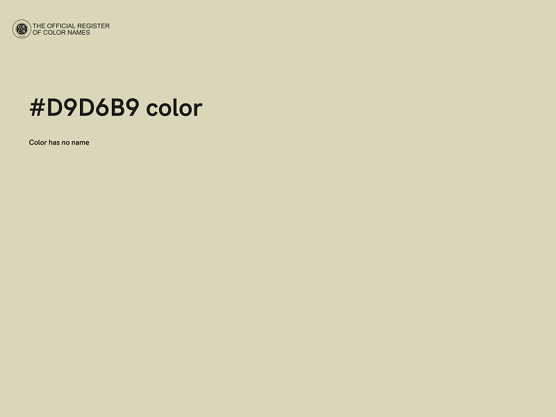 #D9D6B9 color image