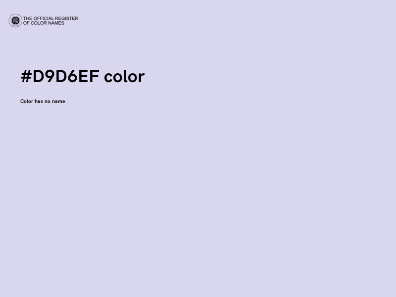 #D9D6EF color image