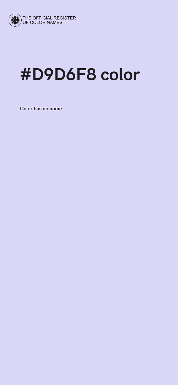 #D9D6F8 color image