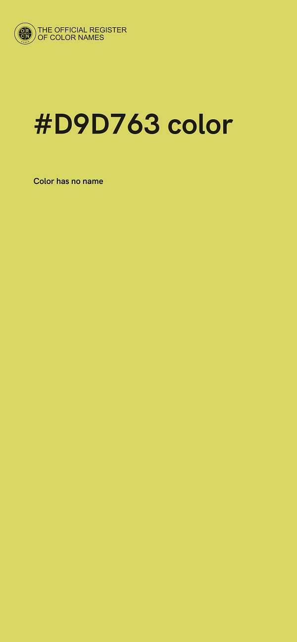 #D9D763 color image