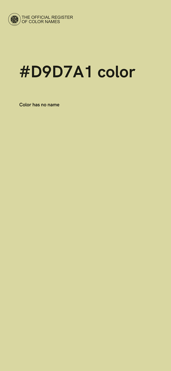#D9D7A1 color image