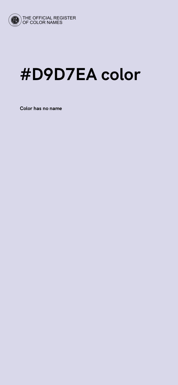 #D9D7EA color image